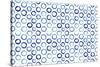 Seamless Pattern of Watercolor Blue Circles in Polka Dot Style-Katerina Izotova Art Lab-Stretched Canvas