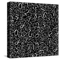 Seamless Pattern: Simple Numbers On Blackboard Background-pashabo-Stretched Canvas