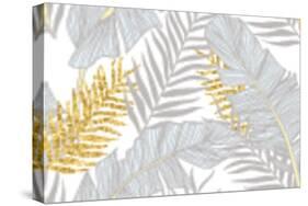 Seamless Pattern with Banana and Golden Palm Leaves in Vector-julia_blnk-Stretched Canvas