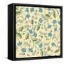 Seamless Pattern with Cornflowers Flowers-Little_cuckoo-Framed Stretched Canvas