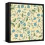 Seamless Pattern with Cornflowers Flowers-Little_cuckoo-Framed Stretched Canvas
