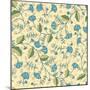 Seamless Pattern with Cornflowers Flowers-Little_cuckoo-Mounted Art Print