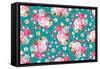 Seamless Pattern with Country Roses-Ma ry-Framed Stretched Canvas