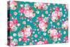 Seamless Pattern with Country Roses-Ma ry-Stretched Canvas