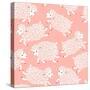 Seamless Pattern with Cute Sheep.-Baksiabat-Stretched Canvas
