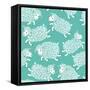 Seamless Pattern with Cute Sheep.-Baksiabat-Framed Stretched Canvas