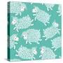 Seamless Pattern with Cute Sheep.-Baksiabat-Stretched Canvas