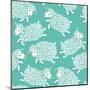 Seamless Pattern with Cute Sheep.-Baksiabat-Mounted Art Print