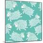 Seamless Pattern with Cute Sheep.-Baksiabat-Mounted Art Print