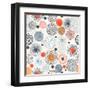 Seamless Pattern with Doodle Circles Randomly Distributed, Vector Abstraction Illustration.-Nikiparonak-Framed Art Print