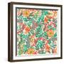 Seamless Pattern with Hand Drawn Blooming Flowers-ircy-Framed Art Print