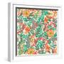 Seamless Pattern with Hand Drawn Blooming Flowers-ircy-Framed Art Print