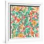 Seamless Pattern with Hand Drawn Blooming Flowers-ircy-Framed Art Print