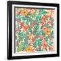 Seamless Pattern with Hand Drawn Blooming Flowers-ircy-Framed Art Print