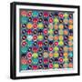 Seamless Pattern With Headphones And Vinyl Record-incomible-Framed Art Print