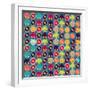 Seamless Pattern With Headphones And Vinyl Record-incomible-Framed Art Print