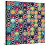 Seamless Pattern With Headphones And Vinyl Record-incomible-Stretched Canvas