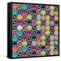 Seamless Pattern With Headphones And Vinyl Record-incomible-Framed Stretched Canvas