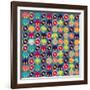 Seamless Pattern With Headphones And Vinyl Record-incomible-Framed Art Print