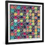 Seamless Pattern With Headphones And Vinyl Record-incomible-Framed Art Print