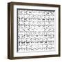 Seamless Pattern With Ink Stars Drawing-Swill Klitch-Framed Art Print