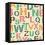 Seamless Pattern with Letters of the Alphabet-Elenapro-Framed Stretched Canvas