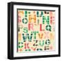 Seamless Pattern with Letters of the Alphabet-Elenapro-Framed Art Print