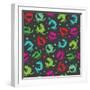 Seamless Pattern with Monsters Illustration-Alexey Mishin-Framed Art Print