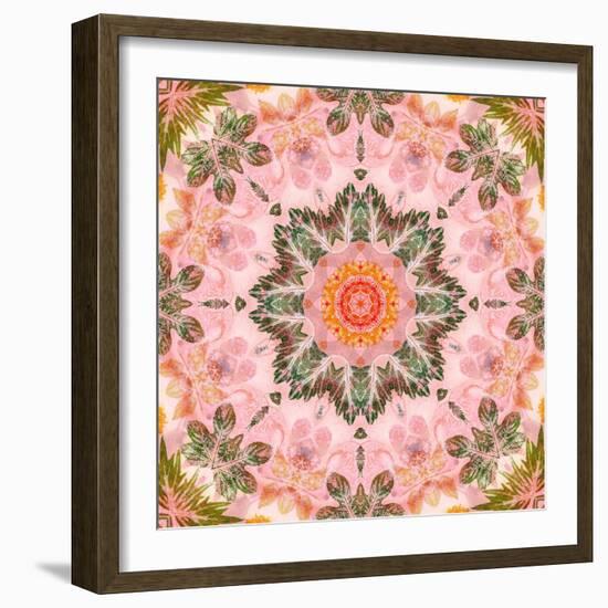 Seamless Pattern with Paintings Leaves-alexcoolok-Framed Art Print