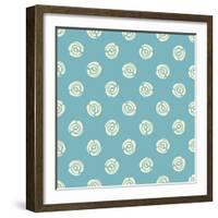 Seamless Pattern with Polka Dots (Abstract Roses)-Baksiabat-Framed Art Print