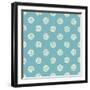 Seamless Pattern with Polka Dots (Abstract Roses)-Baksiabat-Framed Art Print