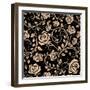 Seamless Pattern with Rose Flowers-seamartini-Framed Art Print