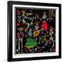 Seamless Pattern with Skeletons. Day of the Dead (Dia De Los Muertos). the Skeleton Dance.-Moloko88-Framed Art Print