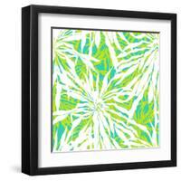 Seamless Pattern with Tropical Palm Leaves-tukkki-Framed Art Print