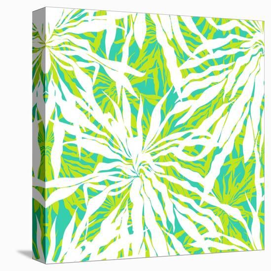 Seamless Pattern with Tropical Palm Leaves-tukkki-Stretched Canvas