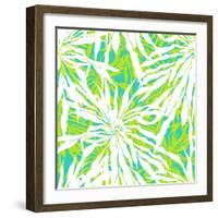 Seamless Pattern with Tropical Palm Leaves-tukkki-Framed Art Print