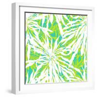 Seamless Pattern with Tropical Palm Leaves-tukkki-Framed Art Print