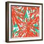 Seamless Pattern with Tropical Palm Leaves-tukkki-Framed Art Print