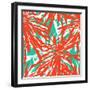 Seamless Pattern with Tropical Palm Leaves-tukkki-Framed Art Print