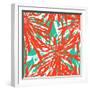 Seamless Pattern with Tropical Palm Leaves-tukkki-Framed Art Print