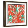 Seamless Pattern with Tropical Palm Leaves-tukkki-Framed Art Print