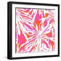 Seamless Pattern with Tropical Palm Leaves-tukkki-Framed Art Print