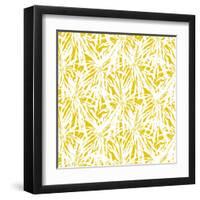 Seamless Pattern with Tropical Palm Leaves-tukkki-Framed Art Print