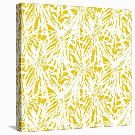 Seamless Pattern with Tropical Palm Leaves-tukkki-Stretched Canvas