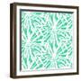 Seamless Pattern with Tropical Palm Leaves-tukkki-Framed Art Print