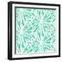 Seamless Pattern with Tropical Palm Leaves-tukkki-Framed Art Print