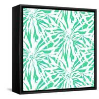 Seamless Pattern with Tropical Palm Leaves-tukkki-Framed Stretched Canvas