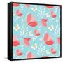 Seamless Pattern with Vintage Flowers-lilalove-Framed Stretched Canvas