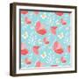 Seamless Pattern with Vintage Flowers-lilalove-Framed Art Print