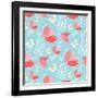 Seamless Pattern with Vintage Flowers-lilalove-Framed Art Print